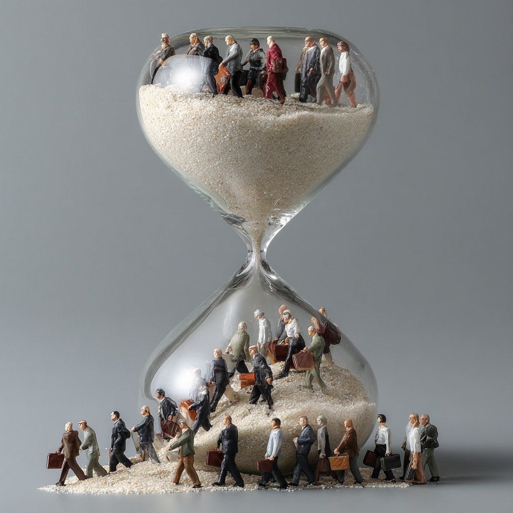 Hourglass scene representing pressure and movement in Turkey's economy